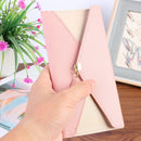 Leaf Long Wallet Women PU Card Holder Hit Color Money Bag Coin Purse (Pink)