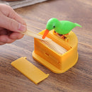 Toothpick Holder Dispenser Cute Bird Smart Automatic Toothpick Box (Yellow)
