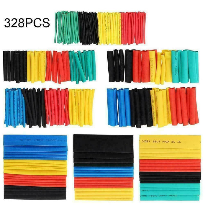 328x Car Assorted Electrical Cableeat Shrink Tube Tubing Sets Sleeves Wrap G2V2