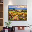 Full Embroidery Field Grape Rack Printed Cross Stitch 11CT 3 Beach Cotton Kit