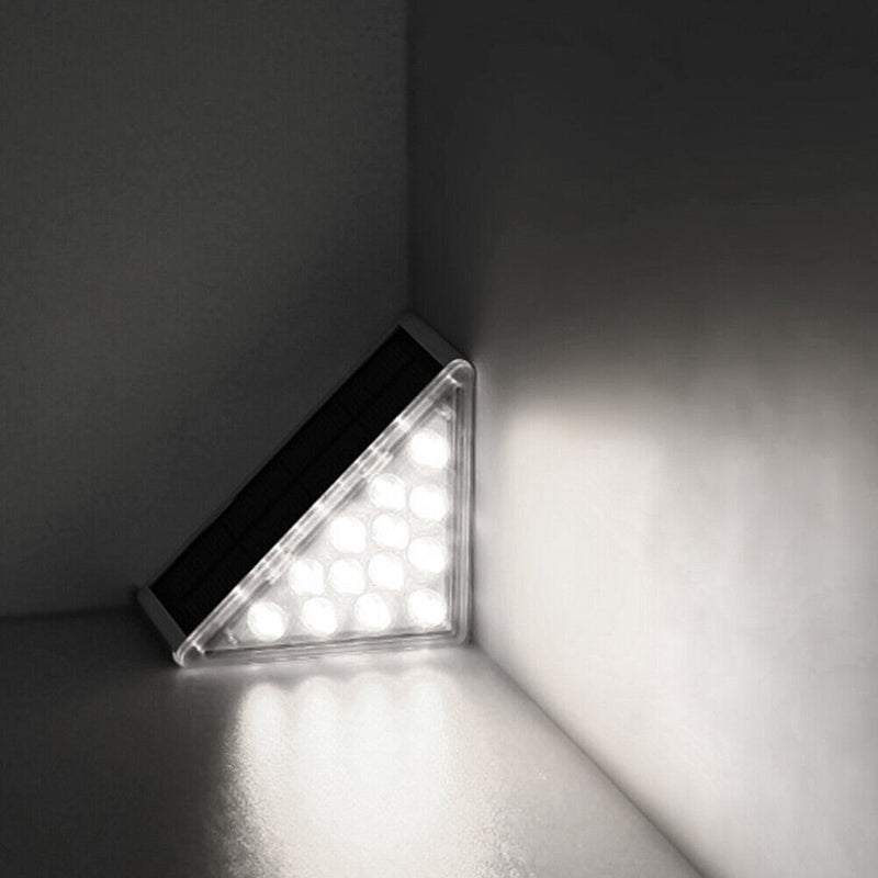 #A 2pcs LED Solar Stair Light Anti-theft White/warm White/rgb Color for Garden