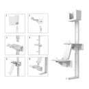 Game Controller Wall Hanger Holder for PS5 PS4 Xbox Switch Headset (White) Newly