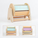 Montessori Wooden Spinning Drum Educational Toys Color Cognition Gift for I