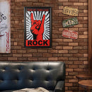 Metal Sign Tin Sign Rock Hand Living Room Door Club Garage Wall Decor Plate