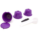 3pcs Coffee Capsule Filters Refillable Coffee Cups for Dolce Gusto (Purple)