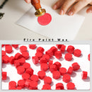 100pcs Octagon Red Seal Wax Beads Stamp Beaded for Letter (Water Red) Newly