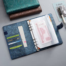 A6 Budget Binder Kit 6-Ring / PU Leather Money Organizer for Cash (Grey) Newly