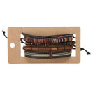 Man European Hot Retro Multilevel Cowhide Handmade Woven Bracelet