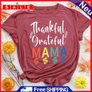Thankful Grateful Mama Tea T-Shirt -08485 XXXL-Wine Red