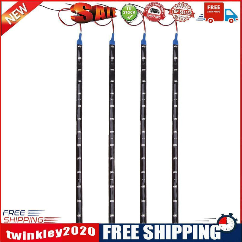 4pcs 30cm/11.8in 15LED Waterproof Flexible Car Truck Grill Light Strips (1)