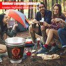 Portable Stainless Steel Wine Cups Set with Leather Storage Bag Picnic Tableware