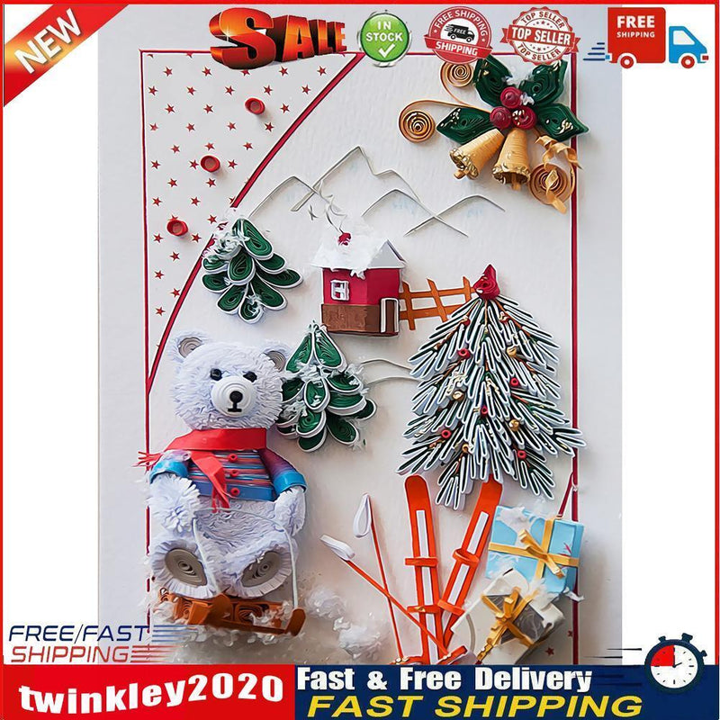 5D DIY Partial Special Shaped Drill Diamond Painting Quilling Bear (UP241) Newly