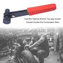 Ratchet Wrench 1/4 Head Screwdriver Pole Socket Torque Double End Spanner Newly