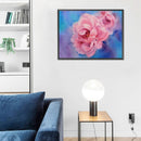 Pink Peony Oil Paint By Numbers DIY Handpainted on Canvas Wall Art Gift Unf