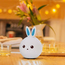 LED Mini Night Light Lamp Cute Silicone Rabbit Color Change Kids Bedroom Rooms