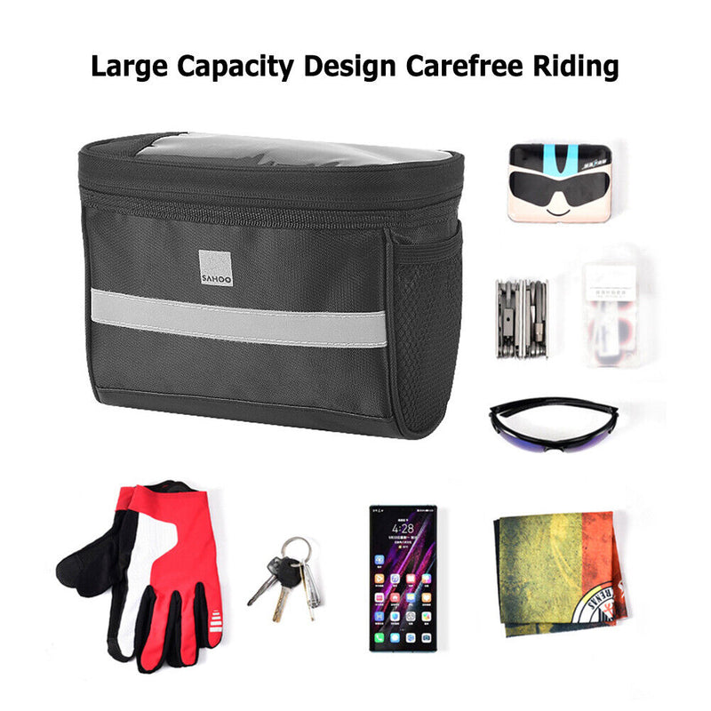 SAHOO Touch Screen Bicycle Bag Top Zipper Insulation Cell Phone Bag