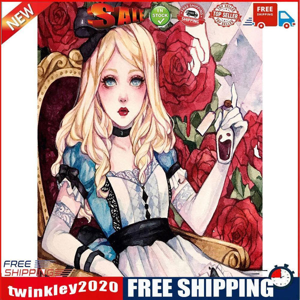 Rose Beauty Oil Paint By Numbers Kits Canvas Picture Wall Art DIY Crafts