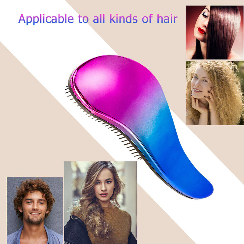 Hair Comb Scalp Anti Hair Break Wet Curly Detangle Hair Styling (Rose Red) Newly