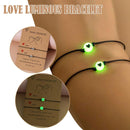 2Pcs/Set Luminous Bracelets Love Lucky Beads Friendship Couple Bracelet Adjusta`