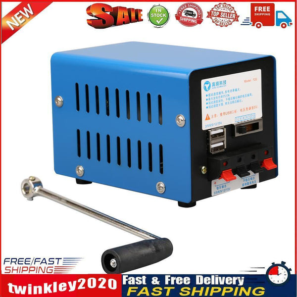 Outdoor Camping 20W Emergency Electric USB Generator Hand Crank Dynamotor Newly