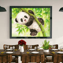 5D Panda Bamboo Mosaic Full Round Diamond Drawing Handmade Rhinestone Craft Gift