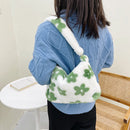 Women Soft Warm Plush Fluffy Underarm Bags Retro Evening Handbags