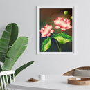 Handmade Craft Diamond 5D Drill Pink Lotus DIY Painting Full Picture Round Kit