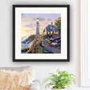 House 5D DIY Round Rhinestone Embroidery Kits Needlework Set Cross Stitch