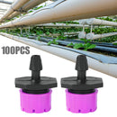 100pcs Adjustable Water Dropper Irrigation Hose Drip Head (Rose Red)