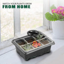 10pcs Seed Starter Tray Kit Garden Nursery Seedling Germination Box (Black)