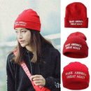 MAGA Donald Trump Hat Winter Knit Red Beanie Make America USA Again Cap T4S9