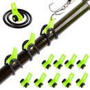 10pcs Fishing Hook Keeper for Fishing Rod Pole Lures Safety Holders (Green)