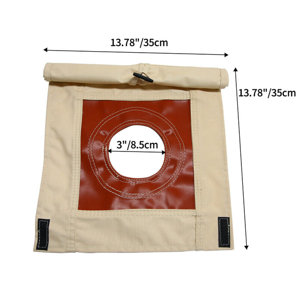 3" Fire-resistance Stove Jack Chimney Pipe w/ Canvas Edging Flap For Bell Tent