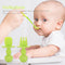 Baby Silicone Training Feeding Spoon Toddlers BPA-free Tableware (Green) Newly