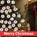 Christmas Tree Ornament Wooden Initials Xmas Hanging for Holiday Party Supplies