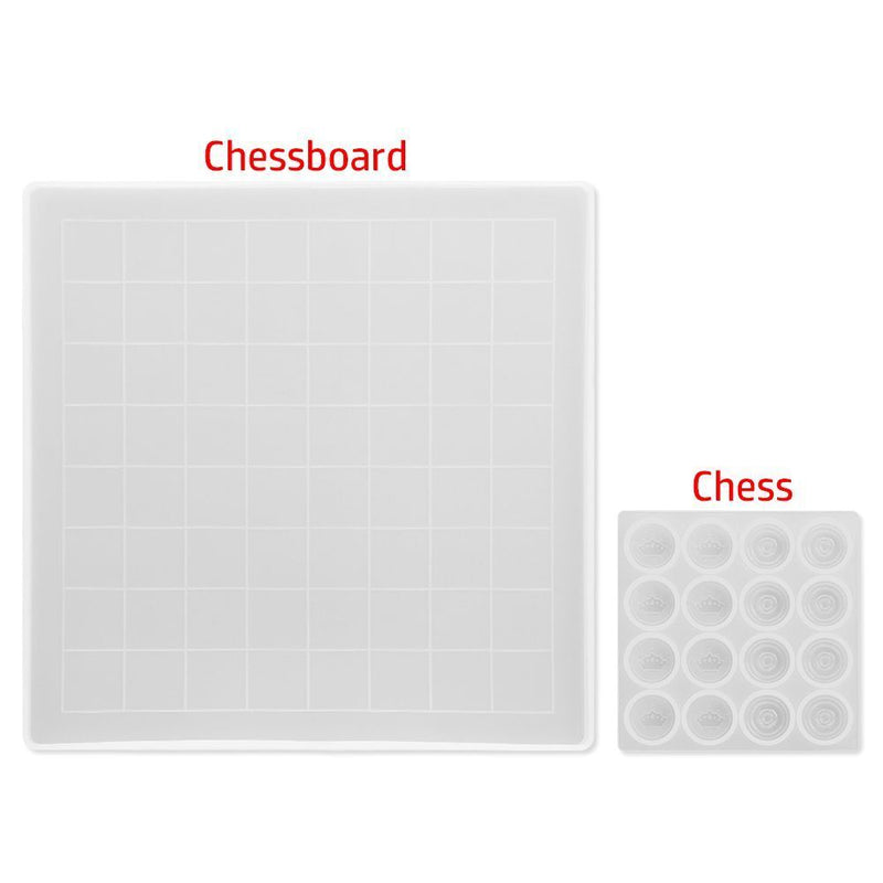 Epoxy Crystal Glue DIY Silicone Chess Mold Chessboard Mould Chess Board Tools