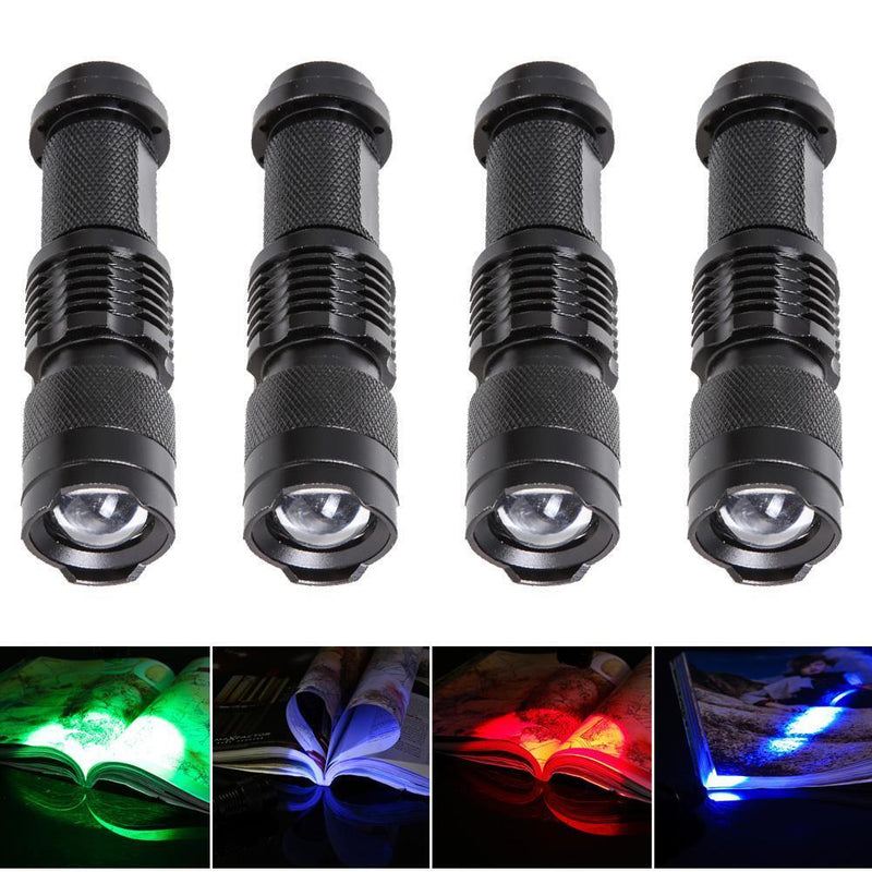 10pcs Mini Portable UV LED Flashlight Violet Lamp Light Torch(Blue light)