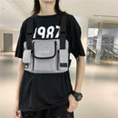 Fashion Women Chest Shoulder Bag Hip Hop Multi-pocket Pouch Oxford Street Pac