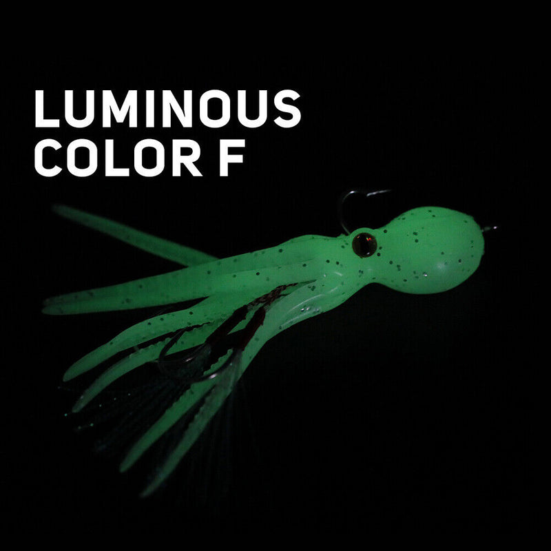 5pcs 11cm 22g Octopus Soft Fishing Lures Jig Hooks Artificial Bait (Mixed)