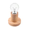 Solid Wood Table Lamp Base E27 220V Wooden Light Holder w/Switch Line (C) Newly