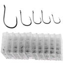 500pcs/Set No. 3-12 10 Types Black Nickel Hook Fishing Accessories