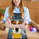 Scarf Dog Linen Kitchen Apron Household Waterproof Cooking Bibs (82x68cm)