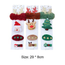 4pcs Cute Christmas Hair Clip Set Brooch Shiny Santa Claus Hair Band Headdress