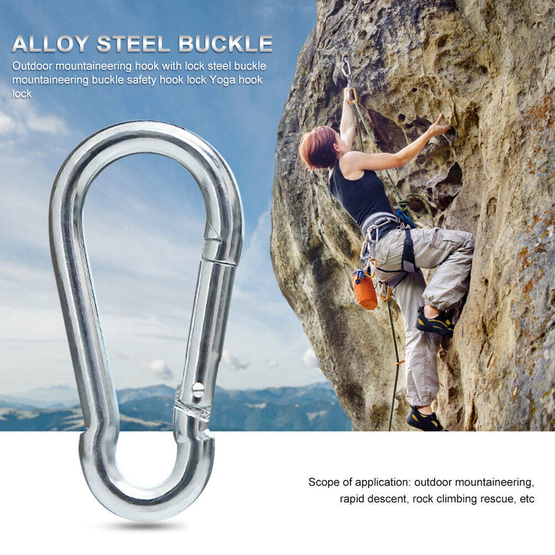 Alloy Steel Carabiner Outdoor Camping Hook Buckle Climbing Tools (10mm)