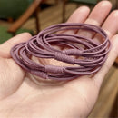 Random Color Gift Concise Women Girl Hair Tie Rope 4 in 1 Hair Ring High Elastic