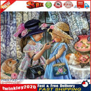 5D DIY Full Drill Square Diamond Painting 2 Girls Cross Stitch Embroidery Newly