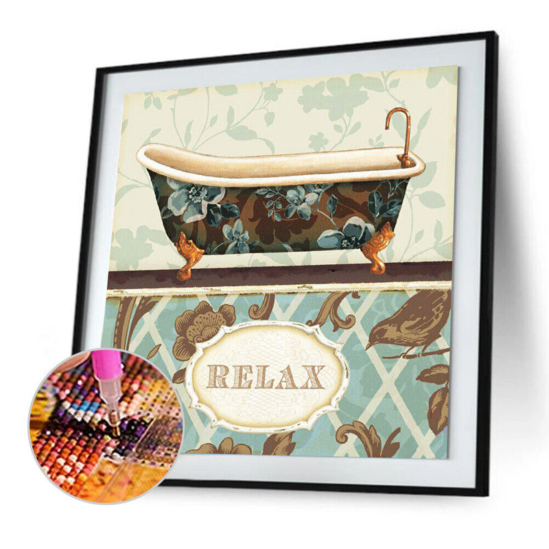 Oil Paint By Numbers Classical Bathtub Frameless Picture Craft Kit for Bedroom