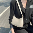 Retro Solid Color PU Leather Shoulder Underarm Bag Casual Women Hobos Handbags