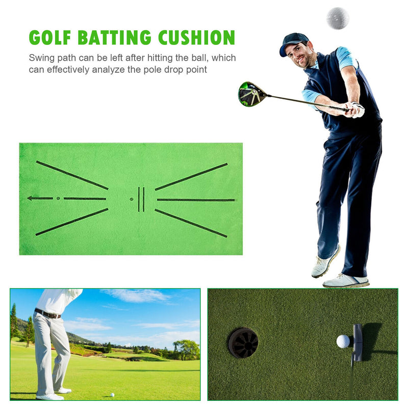 Golf Training Mat, Mini Golf Practice Training Aid, Portable Golf Hitting R