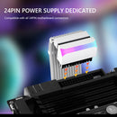 ATX 24PinTB 90 Degree Steering Head Aura Sync Power Supply Adapter DIY Mounting
